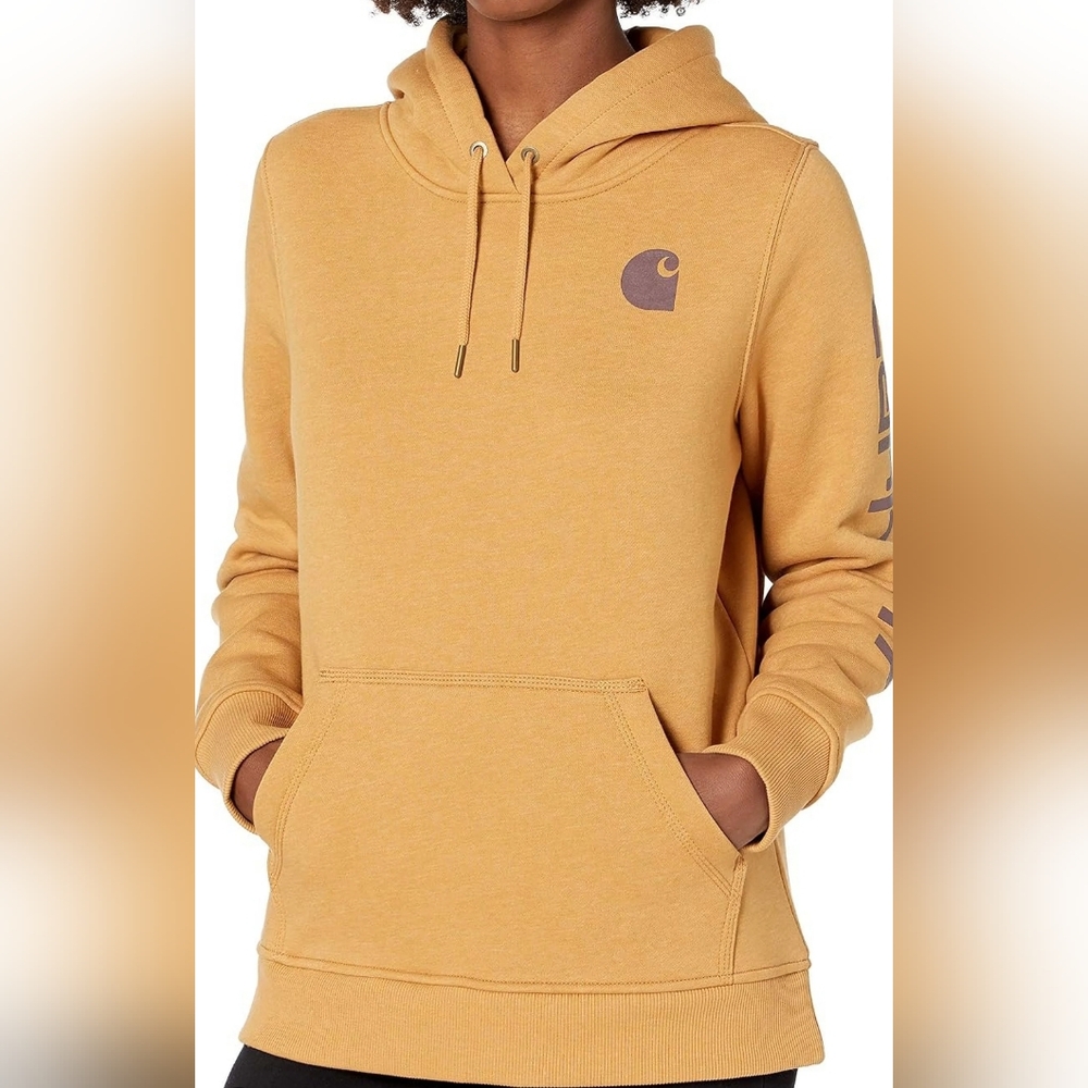 Carhartt Wmn's Midweight Graphic Logo Hoodie Sweatshirt Size L $54.99
